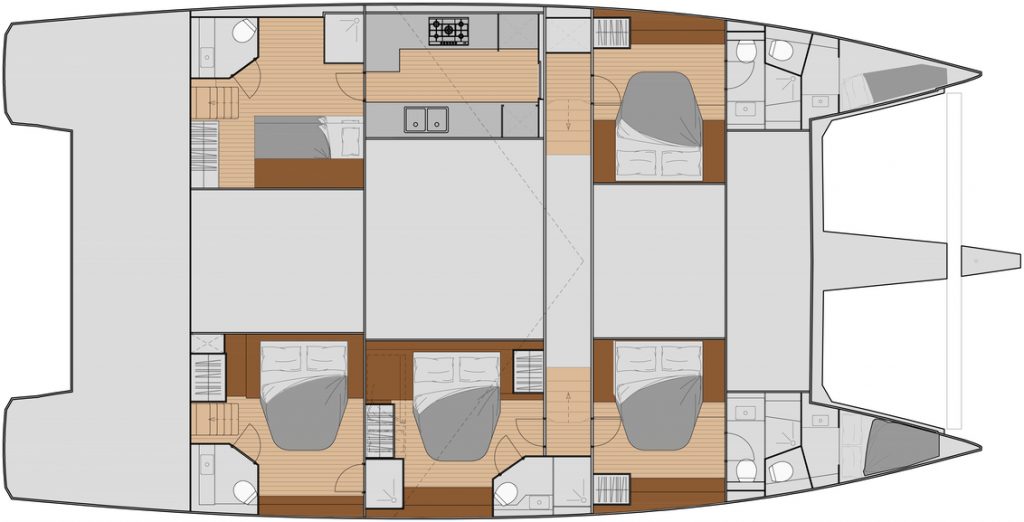 New 59 - Charter 5 cabins layout